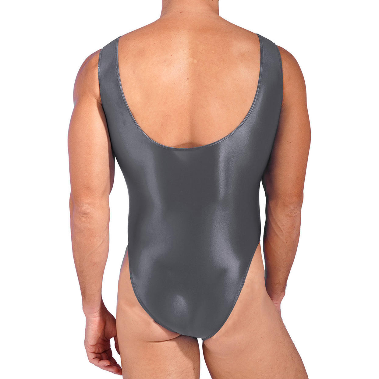 Wholesale Comfortable Men's Bodysuit Waterproof Breathable Bodysuits Solid Color Swimsuits Jumpsuit for Male Sleeveless Backless