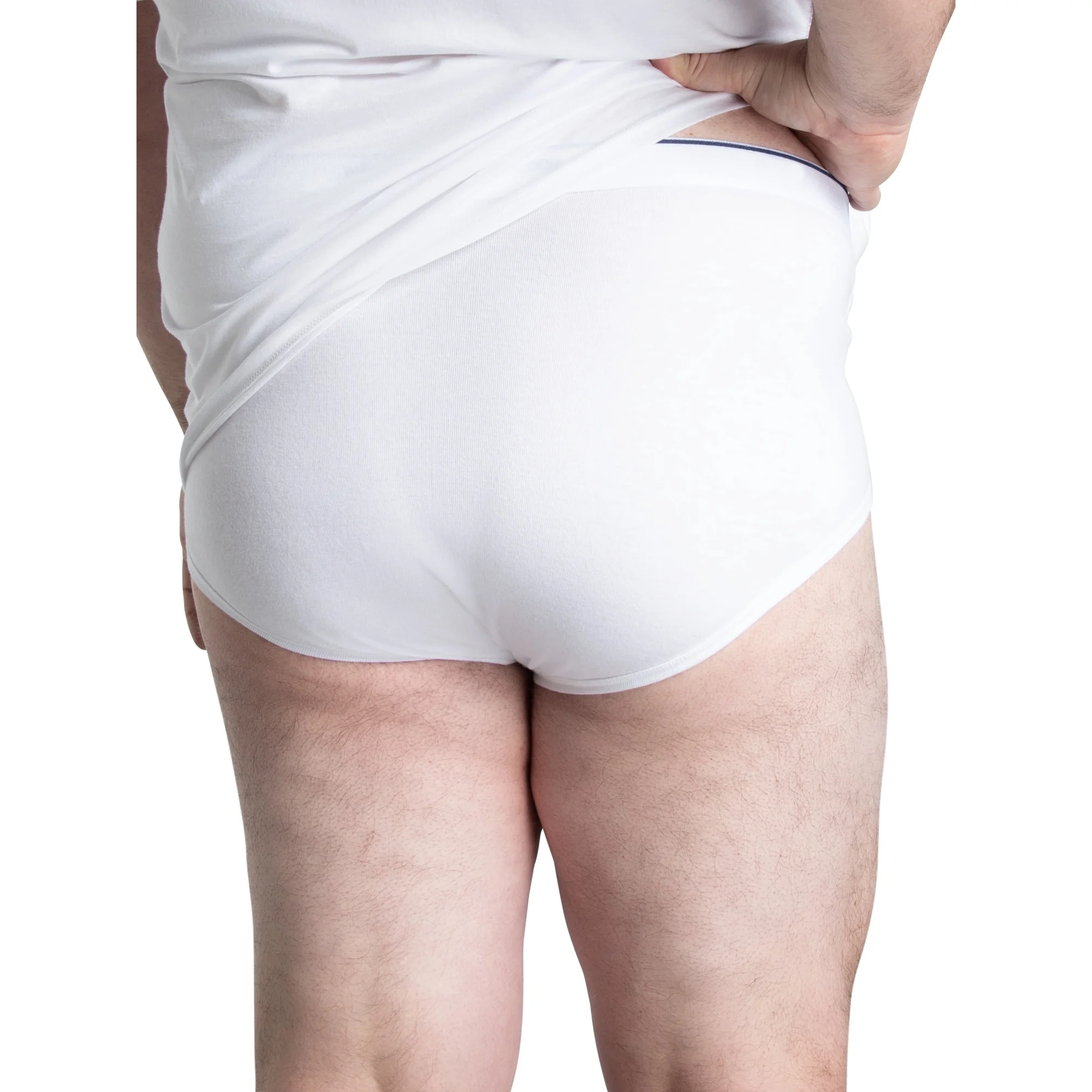 Comfy Tighty-whities Men's Guy Briefs Plus Size Men's Underwear Casual Pants Full Cup Breathable Underpants Grundies Big Men