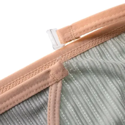 Knitted Detachable Side Briefs Sexy Comfy Front U Punch Men's Underwear Sports Wear Stretchy Thongs Panties Solid Sports