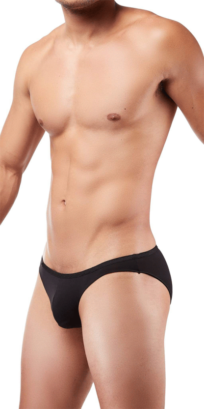Men's Bikini-cut Solid Color Sexy Wear Underwear Custom Waistband Beach Underpants for Male