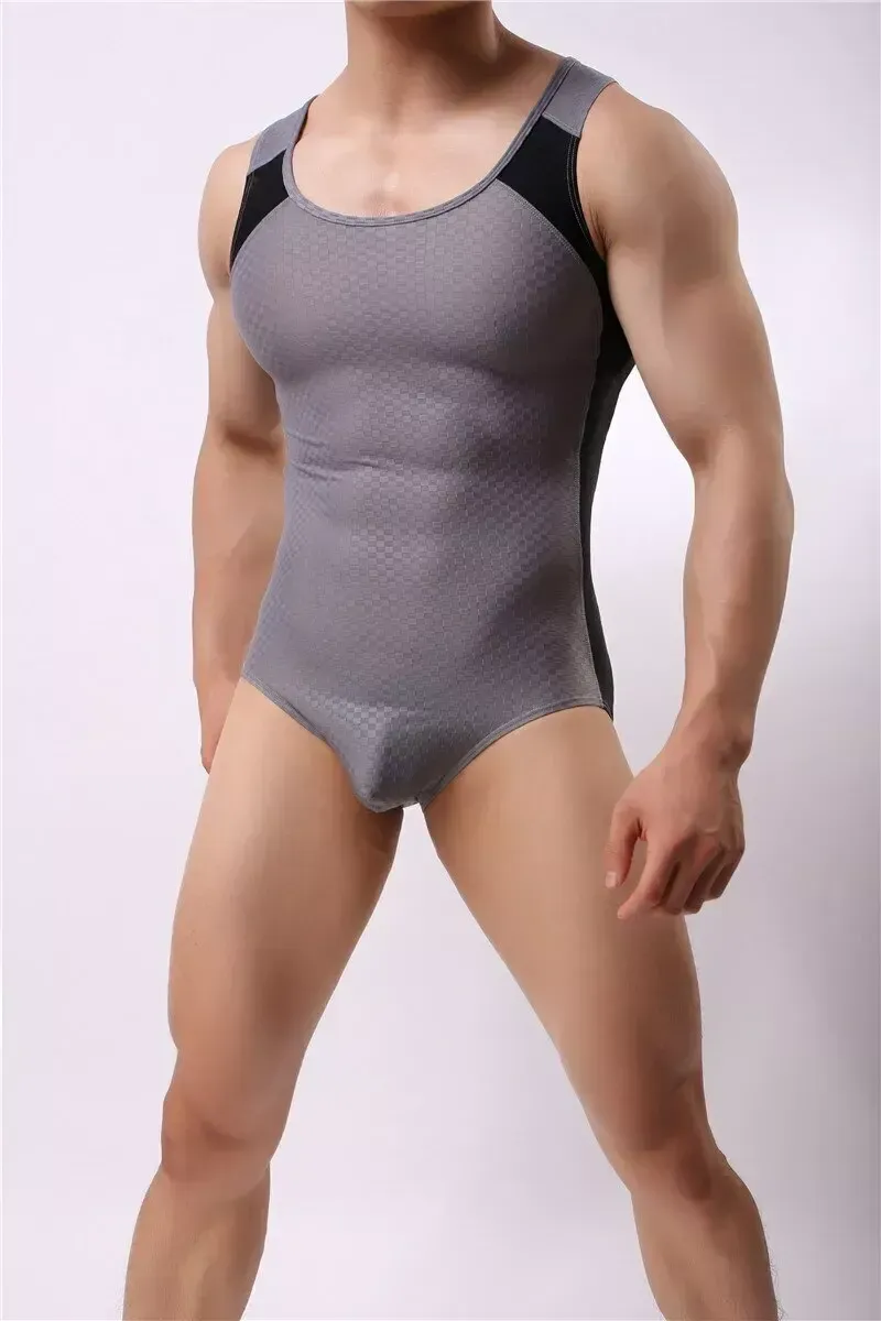 Wholesale Men Fitness Jumpsuit Corset Bodysuit Men's Underwear Bodysuit Sexy Body Shapers for Male Athletic Fit