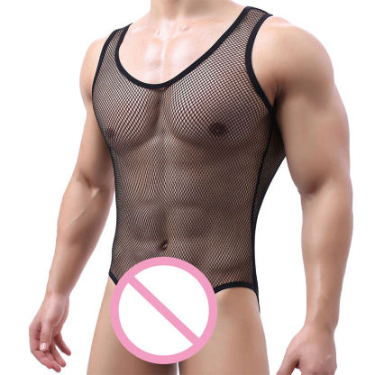 Cool Bodysuit Man Underwear Mesh Sexy Body Briefs  for Male Customized Factory Wholesale Products