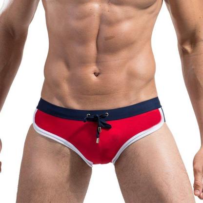 Swimwear Men's Guy Briefs Underwear with Drawstring Swimming Briefs Sexy Trunks Low-rise Pants Breathable Underpants Grundies