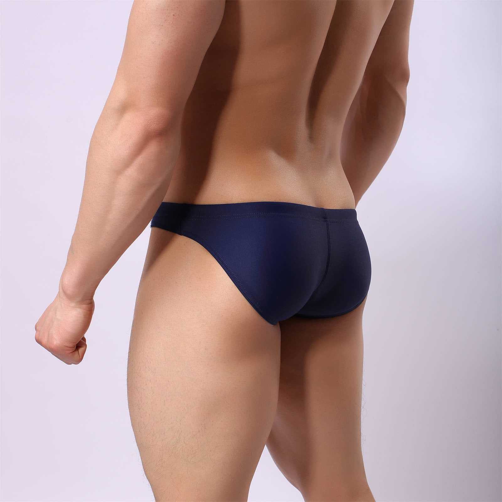 Swimwear Men's Guy Briefs Men's Underwear with Inner Drawstring Low-rise Pants Breathable Underpants Grundies Bikini Striped