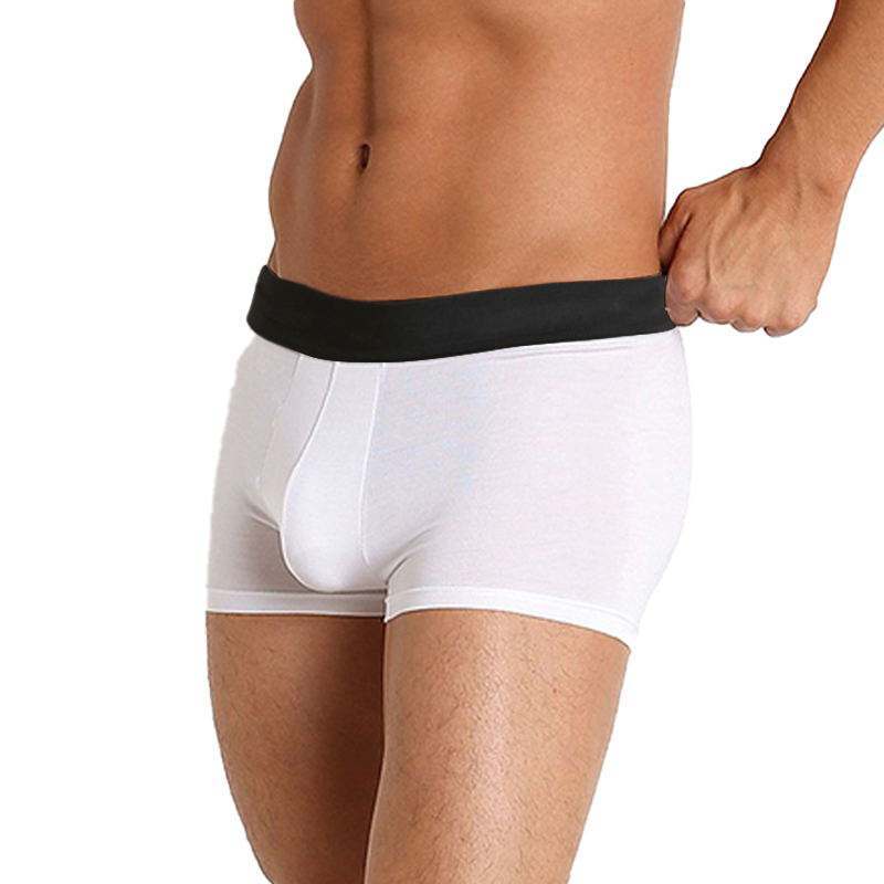 Factory Direct Supply Bamboo Boxers for Male Solid Men Basic Boxers Spandex Boy's Underwear