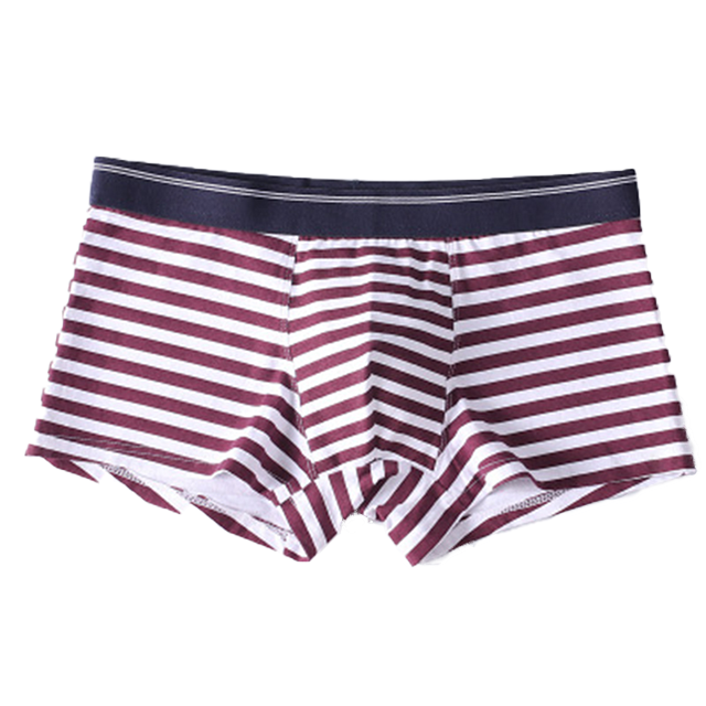 New Trend comfort Flex Waistband Striped Pattern Men's Cotton Boxer Briefs Custom Men Boxers Underwear