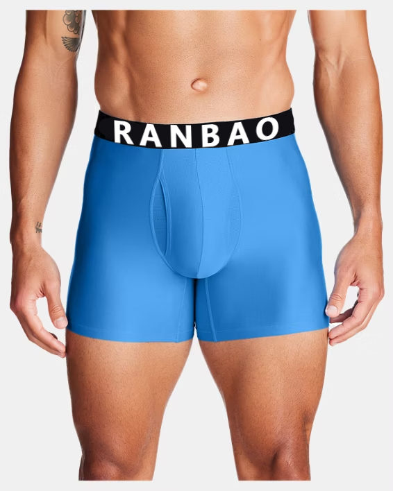 Cotton Made Male Undergarments Breathable Gym Running Underwear Soft Cotton Long Leg Shorts High Quality Cotton Boxer Briefs