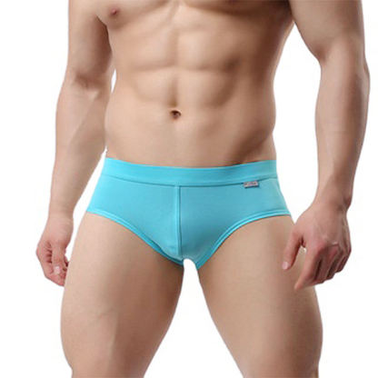 Fashion Plain Blue Mens Underwear Top Quality Men's Cotton Boxer Briefs Custom Boxer Briefs