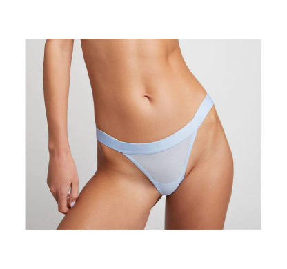 Low-Rise Cut Semi Sheer Mesh Women's Underwear Briefs Bikini Thong With Customize LOGO