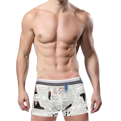 Fashion And Good Taste Men's Customized Comfortable Underwear Boxers With Multielements