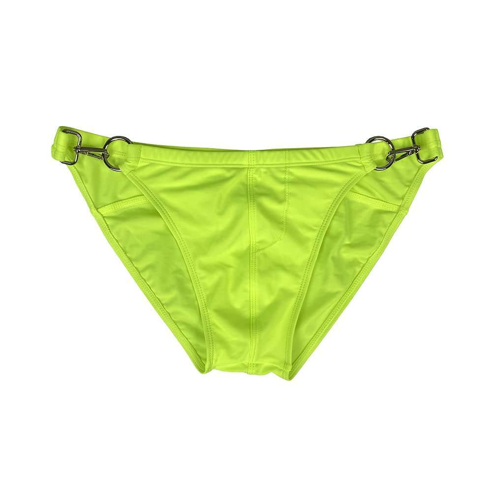 Customized Metal Buckle Men's Swimming Surfing Underwear Thong G String Bikini Brief Swimwear Bottoms