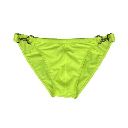 Customized Metal Buckle Men's Swimming Surfing Underwear Thong G String Bikini Brief Swimwear Bottoms