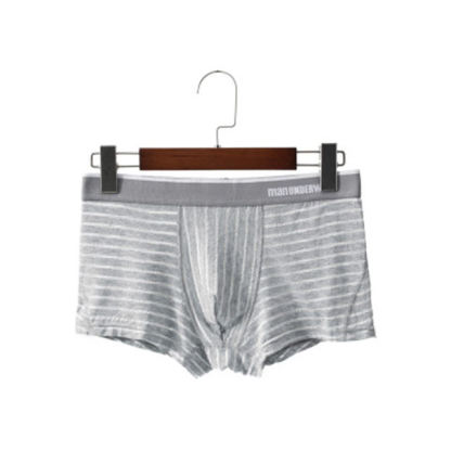 New Trendy Striped Big Bulge Male Penis Underwear Smooth Comfortable Men's Boxers Briefs