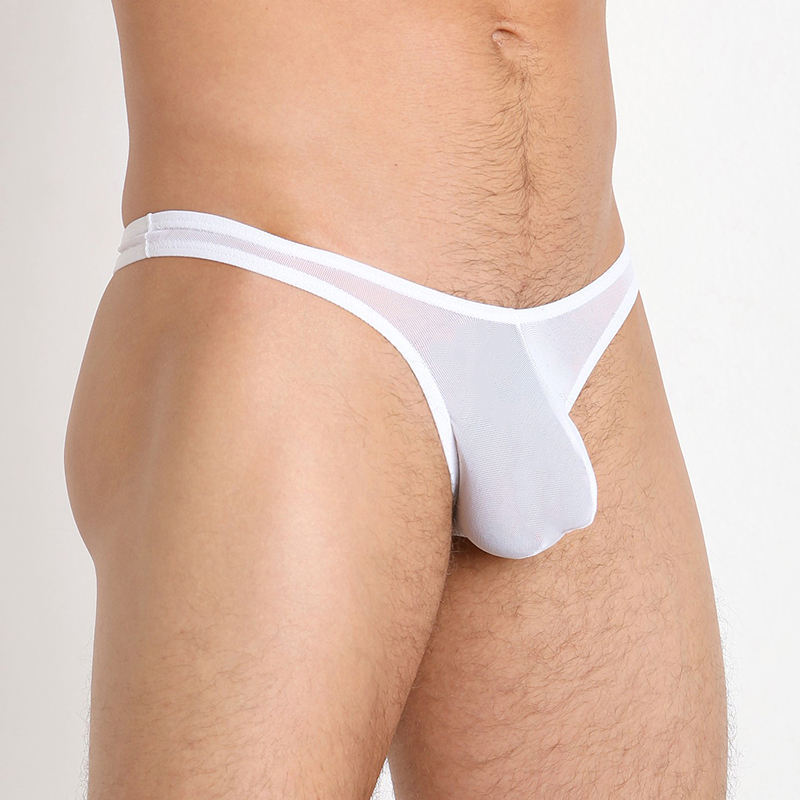 Trending Hot Gay Sexy Invisible Men's Bikinis Set Micro Mini Thongs and G Strings Fashion Show for Underwear