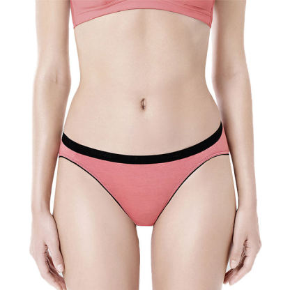 Solid Pink Lovely Cute Breathable Eco-Friendly Underpants Hipster Luxury Women's Underwear Briefs