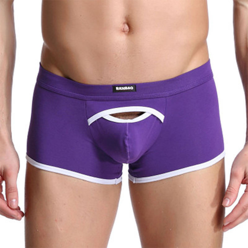 High Quality RANBAO New Arrival Product Mens Elastic Custom Cotton Boxers Briefs Environment Friendly Fabric Underwear Men