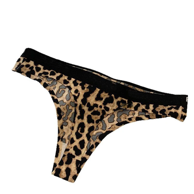 Factory Wholesale Low Waist Sexy Luxury Women Bikini T-back panties Custom Pattern Printing Seamless Underwear Tangas Thong-RANBAO