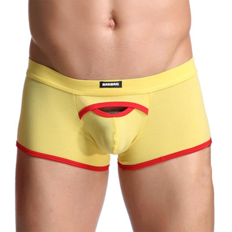 High Quality RANBAO New Arrival Product Mens Elastic Custom Cotton Boxers Briefs Environment Friendly Fabric Underwear Men