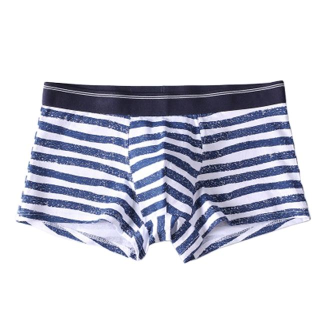 New Trend comfort Flex Waistband Striped Pattern Men's Cotton Boxer Briefs Custom Men Boxers Underwear