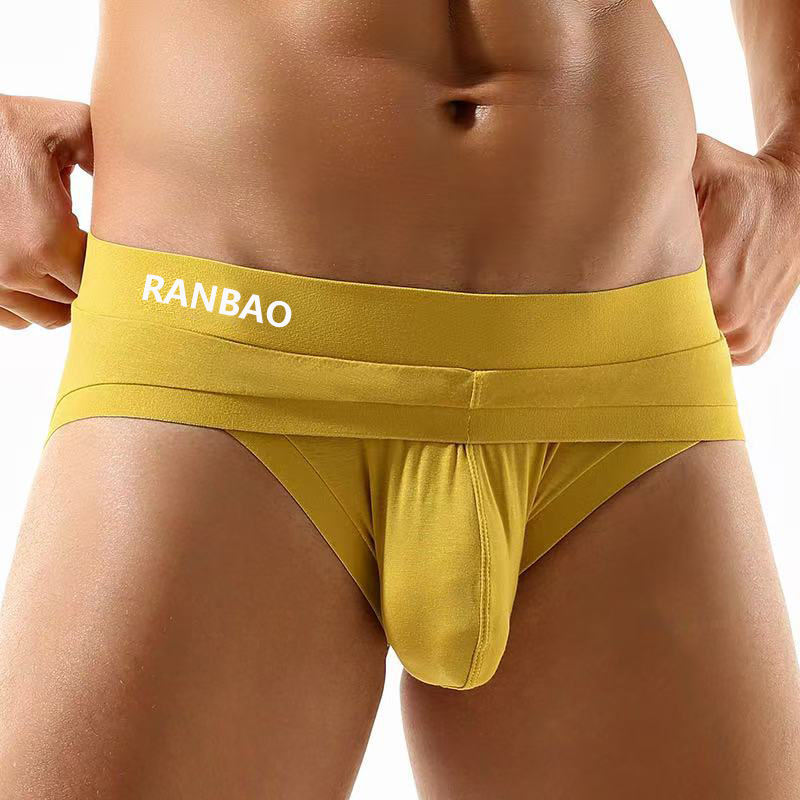 High Quality Man Briefs Wholesale Custom Waistband Logo Solid Daily Underwear Cotton Men's Boxers Briefs