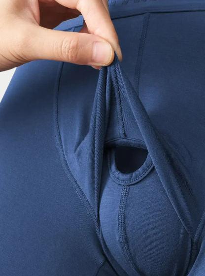 Comfort-Fit Men’s Boxer Briefs with Double Pouch Construction