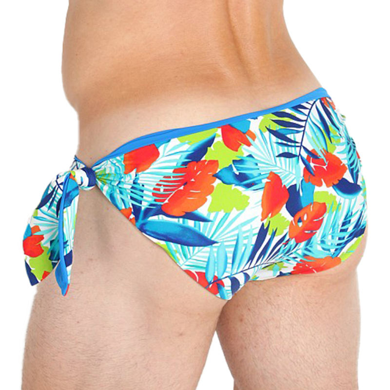 Fashion Men's Swimwear Sexy Pattern Bikini U Pouch Man's Swimming Briefs Swimsuit Beach Sexy