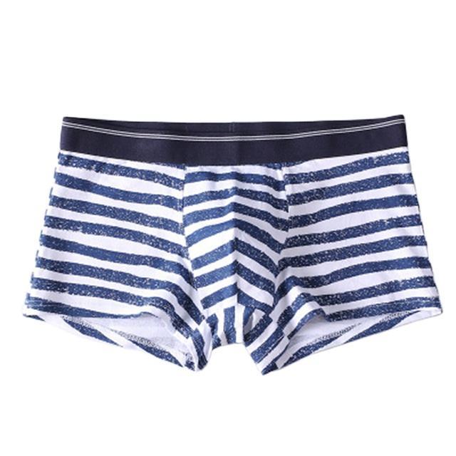 New Trend comfort Flex Waistband Striped Pattern Men's Cotton Boxer Briefs Custom Men Boxers Underwear