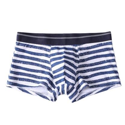 New Trend comfort Flex Waistband Striped Pattern Men's Cotton Boxer Briefs Custom Men Boxers Underwear
