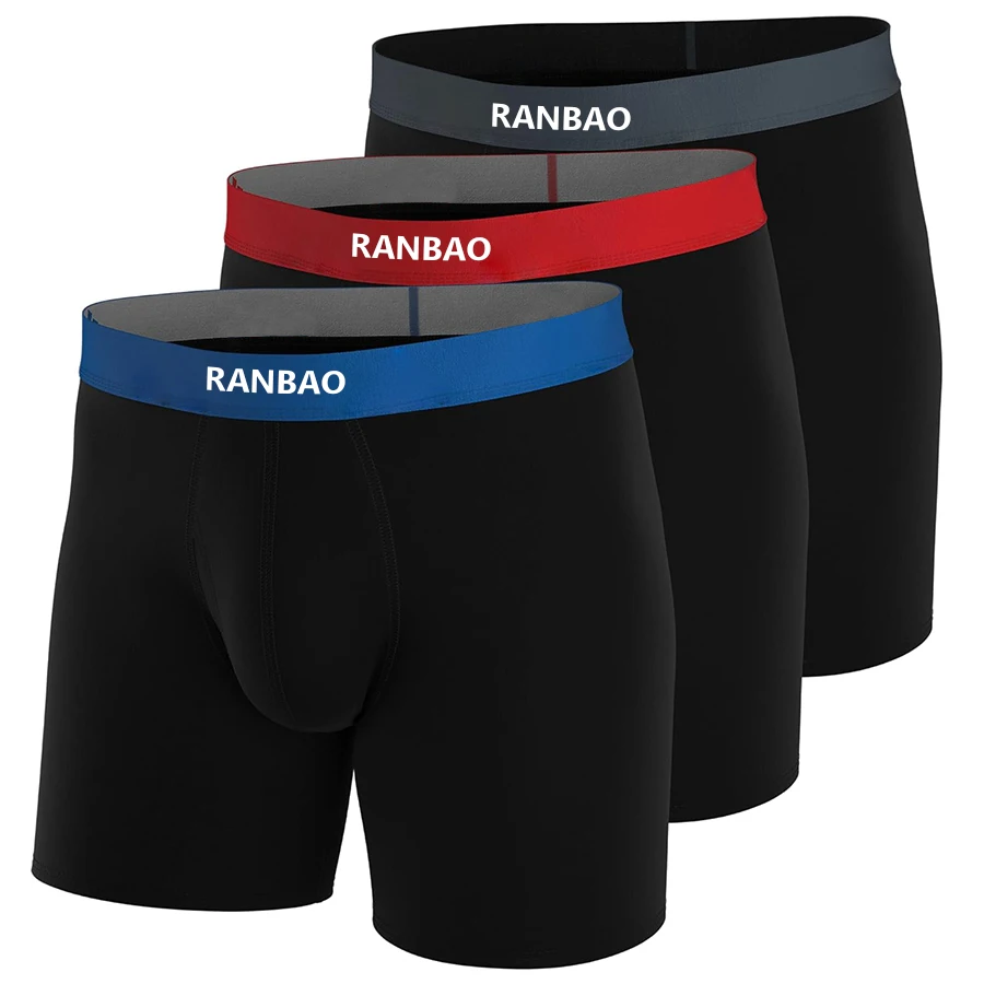 Best Multi Color Size Comfort Flex Fit Support Pouch Men Boxer Briefs-RANBAO