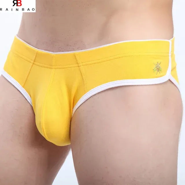 Classic Solid Breathable Comfortable Soft Men'S Briefs & Boxers No Ride up Mature Male Sexy Underwear-RANBAO