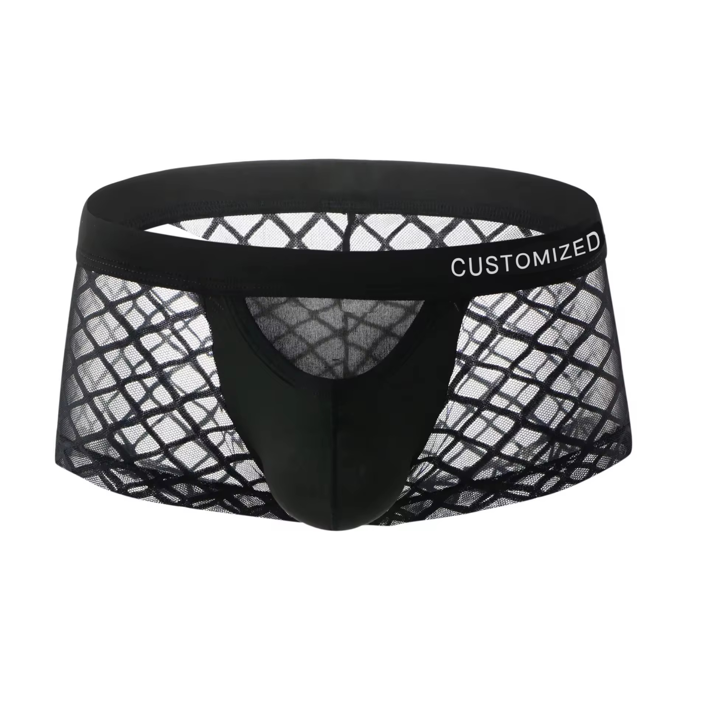 Wholesale New Products Mens Boxer Briefs Perspective Mesh Design Underwear High Quality Man Boxer Briefs