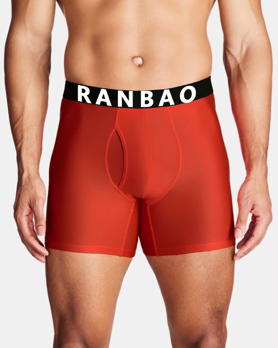 Cotton Made Male Undergarments Breathable Gym Running Underwear Soft Cotton Long Leg Shorts High Quality Cotton Boxer Briefs