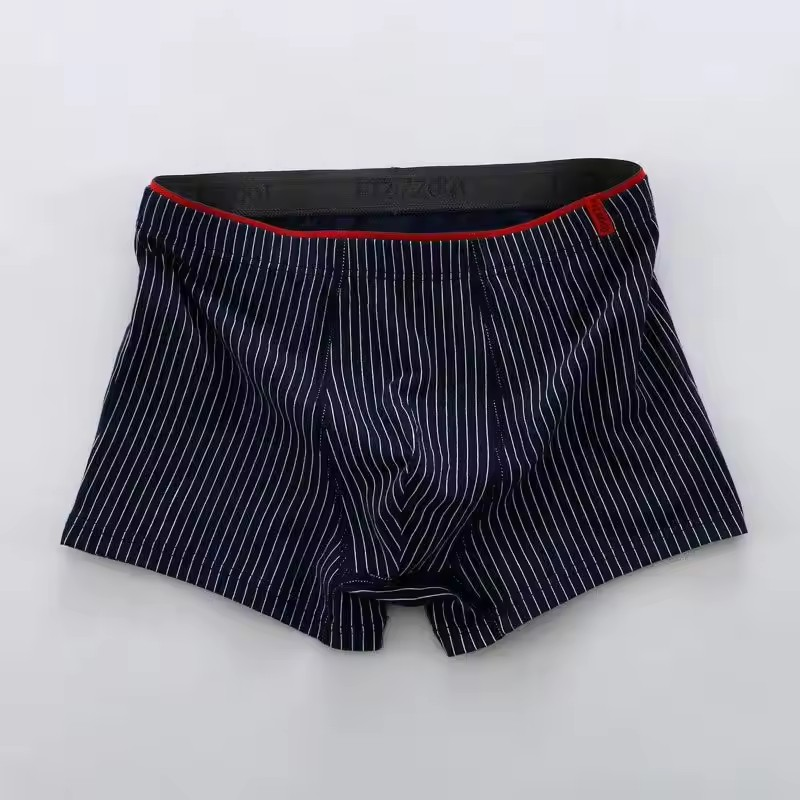 Men's High-End Mid-Rise Breathable Cotton Boxer Pants Seamless Underwear with Custom Logo Knitted Briefs in Plus Size