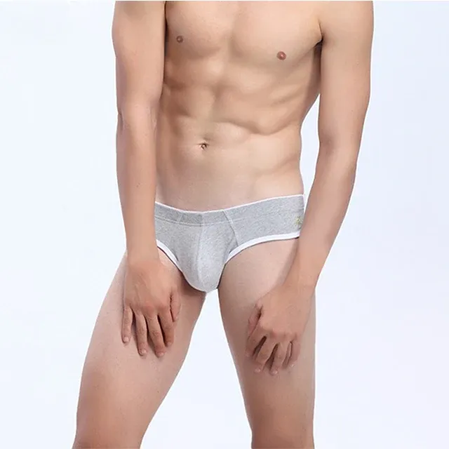Classic Solid Breathable Comfortable Soft Men'S Briefs & Boxers No Ride up Mature Male Sexy Underwear-RANBAO