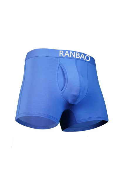 New Design Gym Fitness Athletic Waistband Ultra Soft Modal Blend Men's Dual Pouch Trunks Boxers for Men