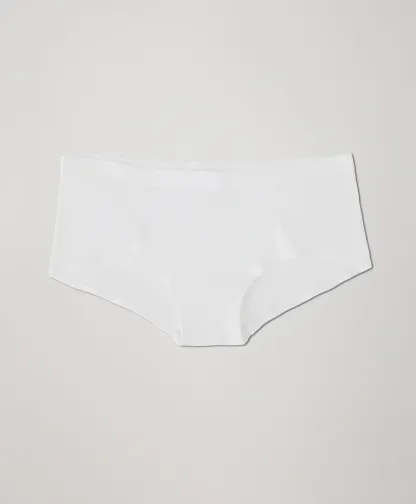 Everyday Organic Cotton Boyshorts for Adults Mid-rise Waist Smooth Look Tagless Extended Leg Woven Weaving Method-RANBAO