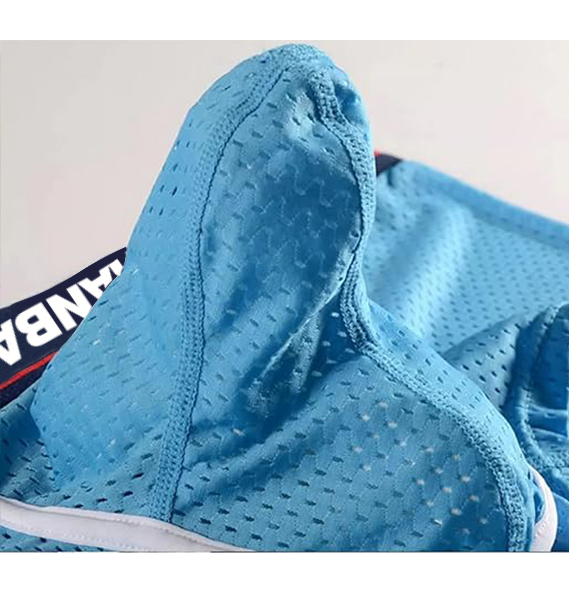 Men’s Underwear Mesh Breathable Bullet Separation Boxer Briefs Solid 