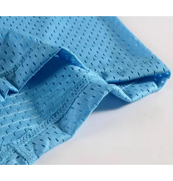 Men’s Underwear Mesh Breathable Bullet Separation Boxer Briefs Solid 