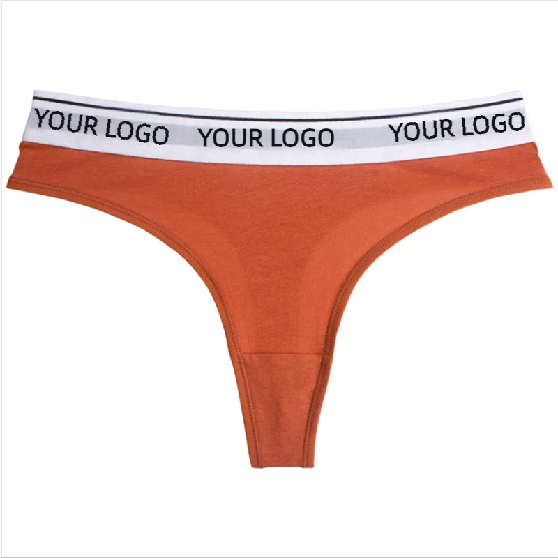 Factory Wholesale Low Waist Sexy Luxury Women Bikini T-back panties Custom Pattern Printing Seamless Underwear Tangas Thong-RANBAO