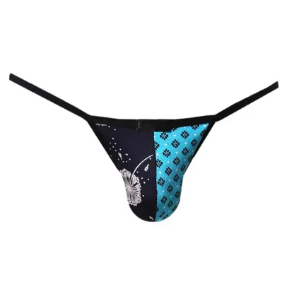 Factory Directly Male Thong Low-rise Print Sexy Underwear for Men Gay Big Pouch Mens Thong-RANBAO