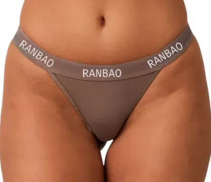 Hot Selling Custom Logo Printed Lingerie Women High Quality V Shaped Seamless One Piece Thong Women Sexy Bikini Style Panties-RANBAO