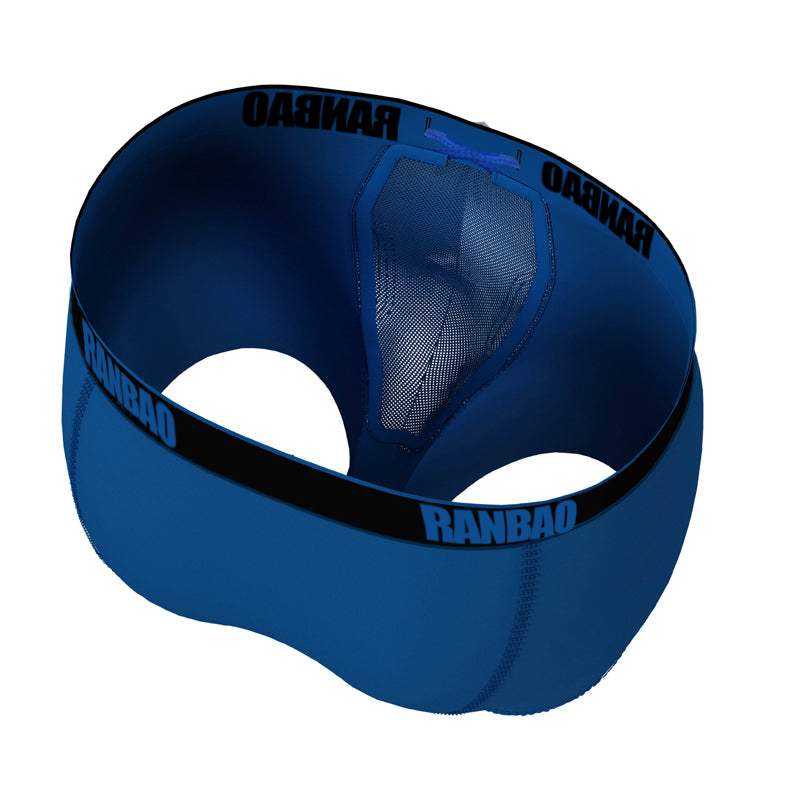 Men's Boxer Briefs Mesh Pouch Underwear with Strap Snug Fit 3D Front Pouch Solid Daily Wear Comfort Wear 