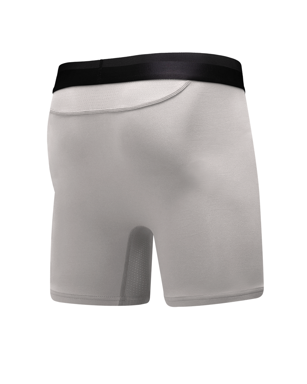 Men's Boxer Briefs Mesh Pocket Solid Color Standard Fit Underwear for Men Dual Pouch