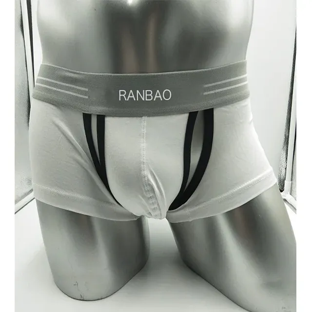 New Arrival Front Crotch Open Gay Man Hot Sexy Penis Inner Wear Wide Flex Waistband Men'S Briefs & Boxers-RANBAO