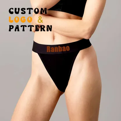 Low Rise Subtly Naturally Smoothing Belgian Micromesh Cut Semi Sheer Mesh Airy Light Thong for Women-RANBAO
