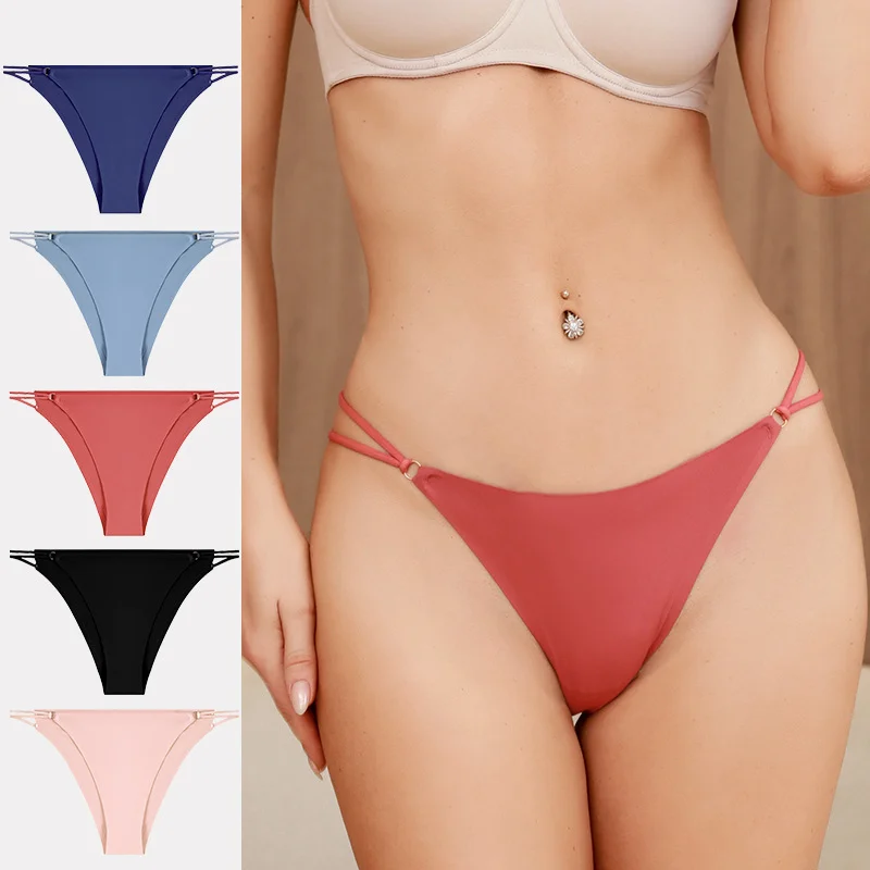Seamless Thong Summer Cool Sports Fitness Comfortable Cotton Antibacterial Crotch String Underwear Yoga Women Modal Panties-RANBAO