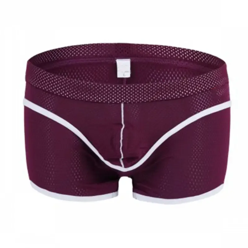 Gold Supplier Men's Boxers Mesh Short Leg Sexy Underwear Men Low-rise Custom Boxer Shorts for Men-RANBAO