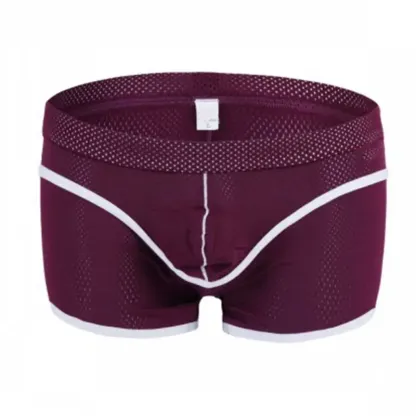 Gold Supplier Men's Boxers Mesh Short Leg Sexy Underwear Men Low-rise Custom Boxer Shorts for Men-RANBAO