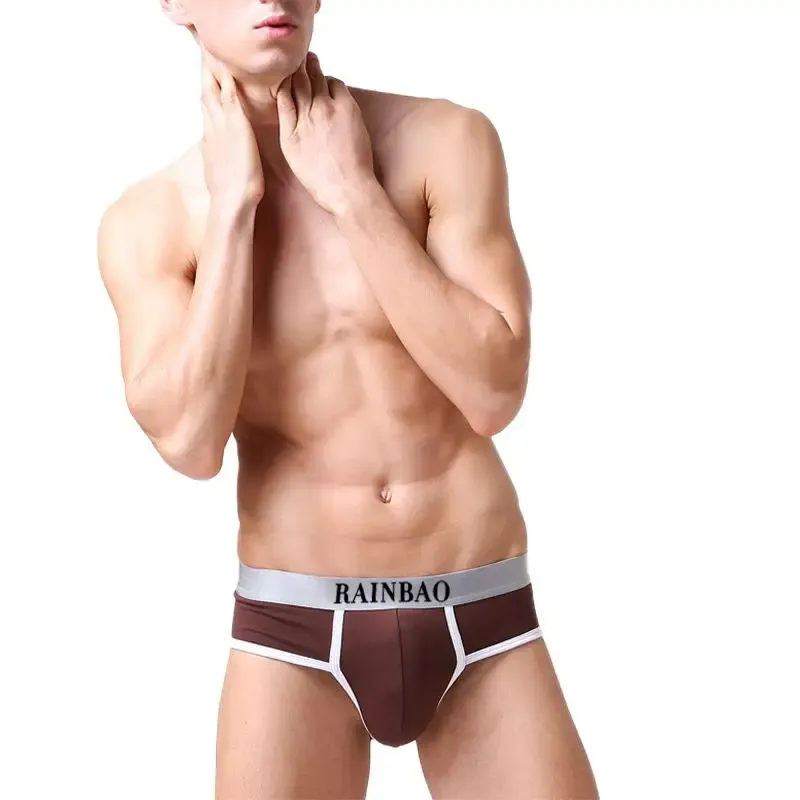 Factory Direct Supply Men Underwear Cotton Low-rise Men Underwear Customized Custom Logo Mens Briefs-RANBAO