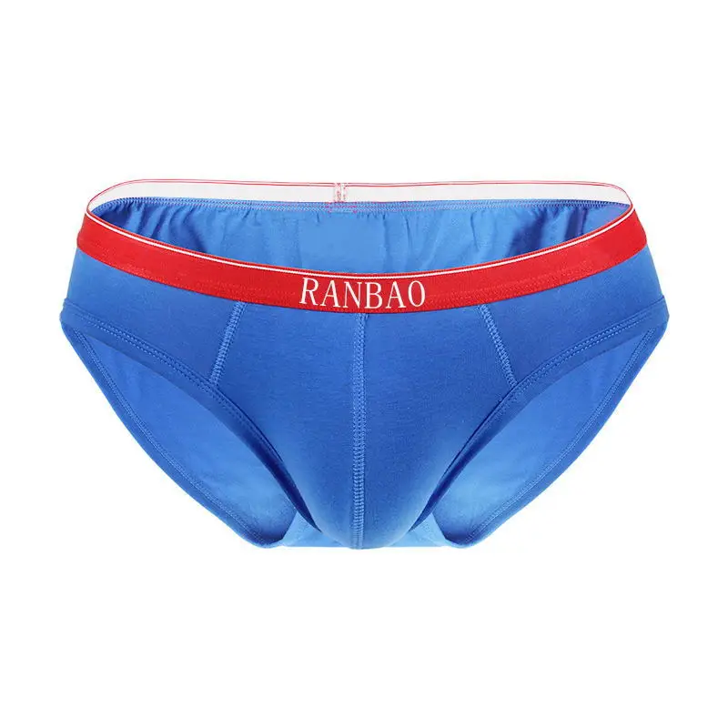 Excellent Quality Custom Private LOGO Boys Low-Rise Briefs Solid Color Man Underwear Breathable and Soft Fabric Boxer-RANBAO